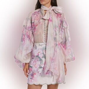 Zimmermann blouse size 0 and skirt size 0